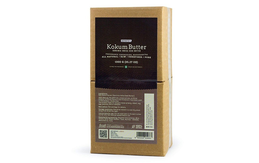 Keynote Kokum Butter - Garcinia Indica Seed Butter   Box  1 kilogram